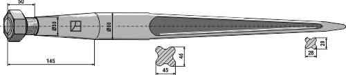 Extra heavy tine 1010 fitting for Strautmann 235.01.501