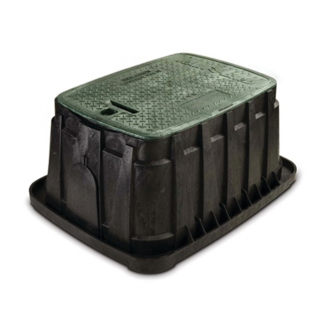 Rain bird jumbo valve box w/green lid