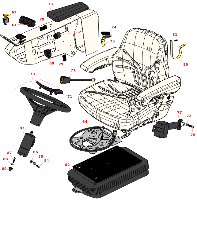 Toro Groundsmaster 4010-D Seat and Controls