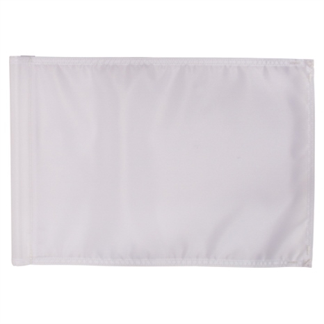 Solid color golf flag - 400d tube - white