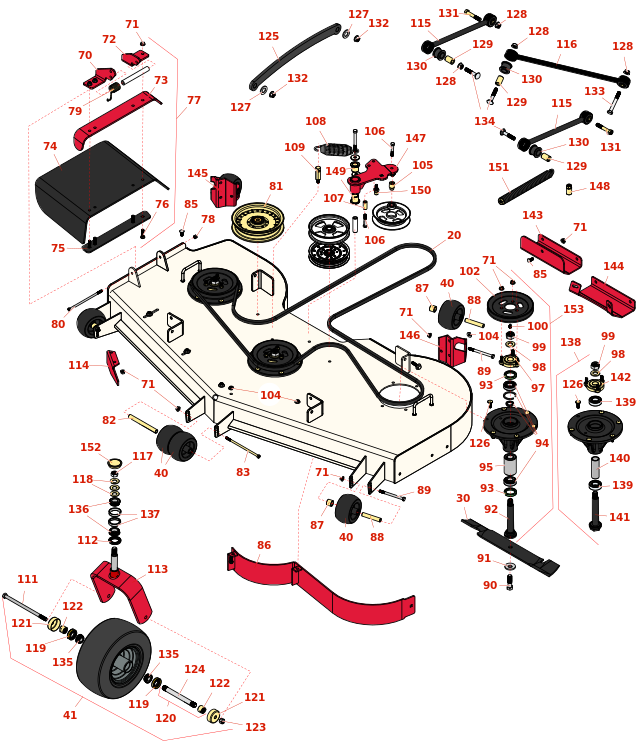 Toro Z Master Professional 6000 72in Side Discharge Deck