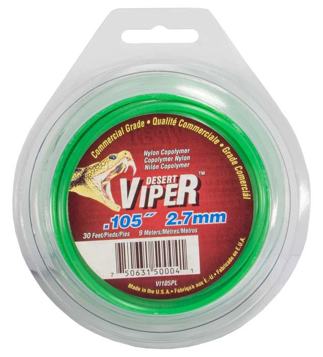 Trimmer line viper™ round green 30' loop .105" / 2.7mm