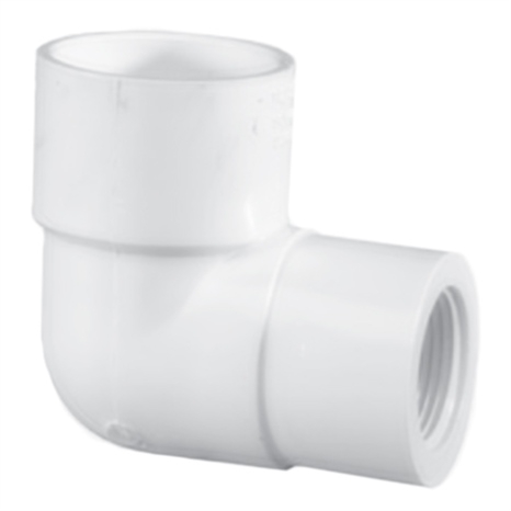 3/4 x 1/2 sch40 pvc reducing elbow 90 (soc x fpt)