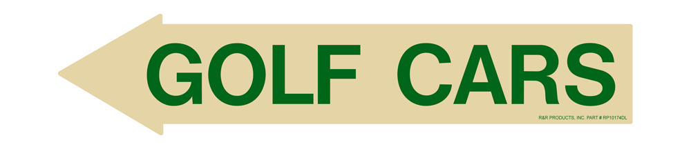 Decal - left golf cars green/tan