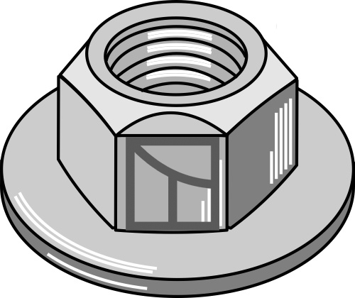 Ganzmetallmuttern mit Klemmteil