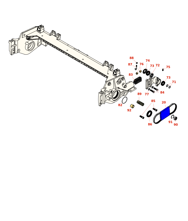 Toro Reelmaster 7000-D Rear Roller Brush - Model 03246