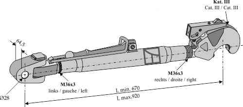 Oberlenker kpl. geeignet für New Holland 5172392