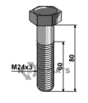 Bolt m24x3x80 - 10.9 63-2480