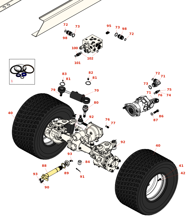 Toro Groundsmaster 4010-D Rear Wheels