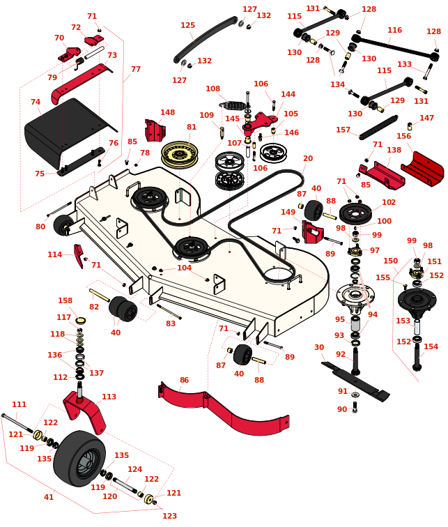 Toro Z Master Professional 6000 72in Side Discharge Deck