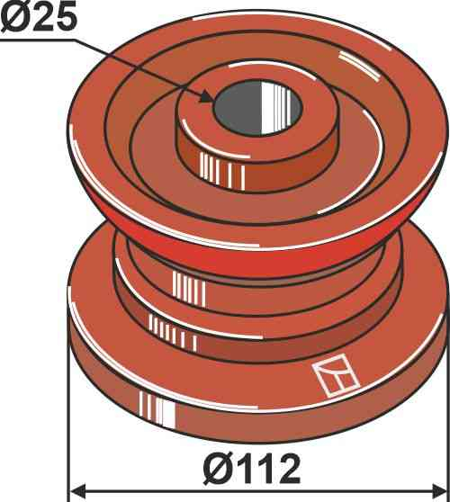 Deflection sheave 112 x 58 fitting for Strautmann 35203401