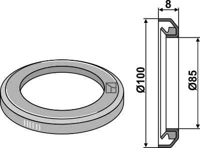 Front ring - Ø100xØ85,5x8 31-0685