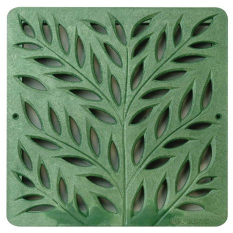 Square grate - 12" botanical green