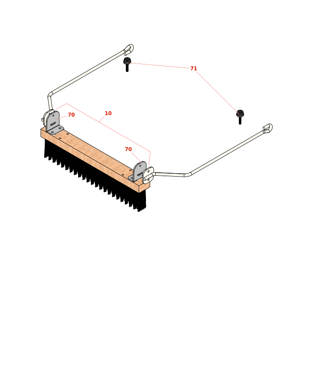 Toro Greensmaster 1010 Out-Front Brush - Model 04266