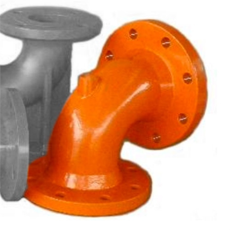 Leemco flanged elbow - 4" 90 bend flange x flange