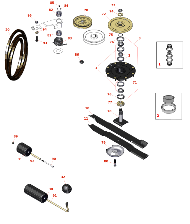 Toro Groundsmaster 3320 Deck Parts