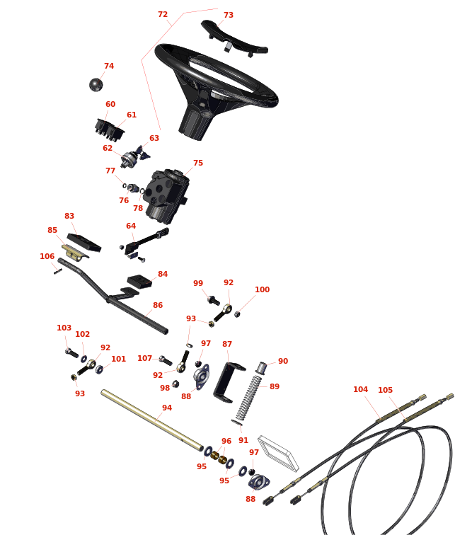 Toro Groundsmaster 4500-D Steering and Pedals