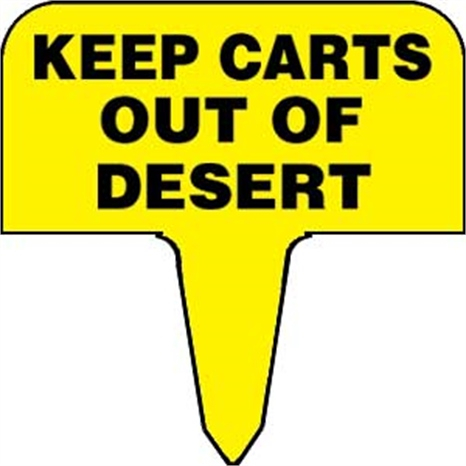 Sign - keep carts out of desert