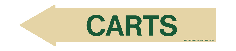 Decal - left carts green/tan