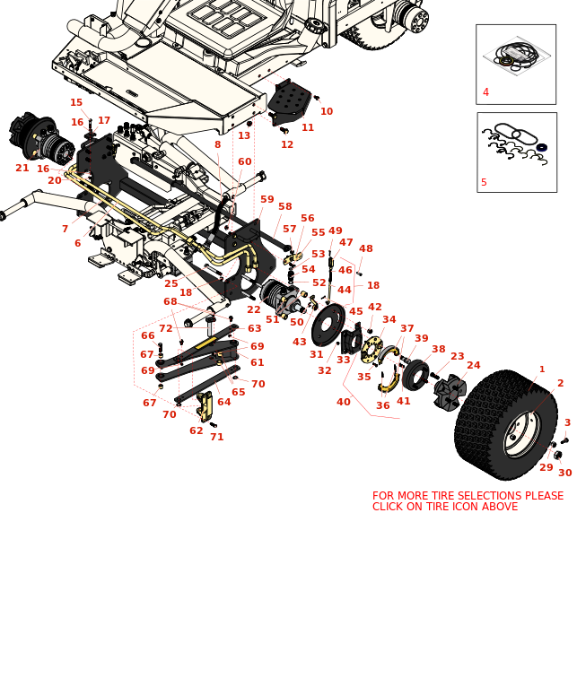 Toro Groundsmaster 3500-G Front Wheel & Brake