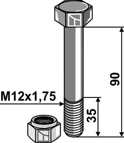 Bout met borgmoer - M12 - 8.8