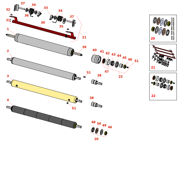 Toro Greensmaster 3050 Rear Rollers