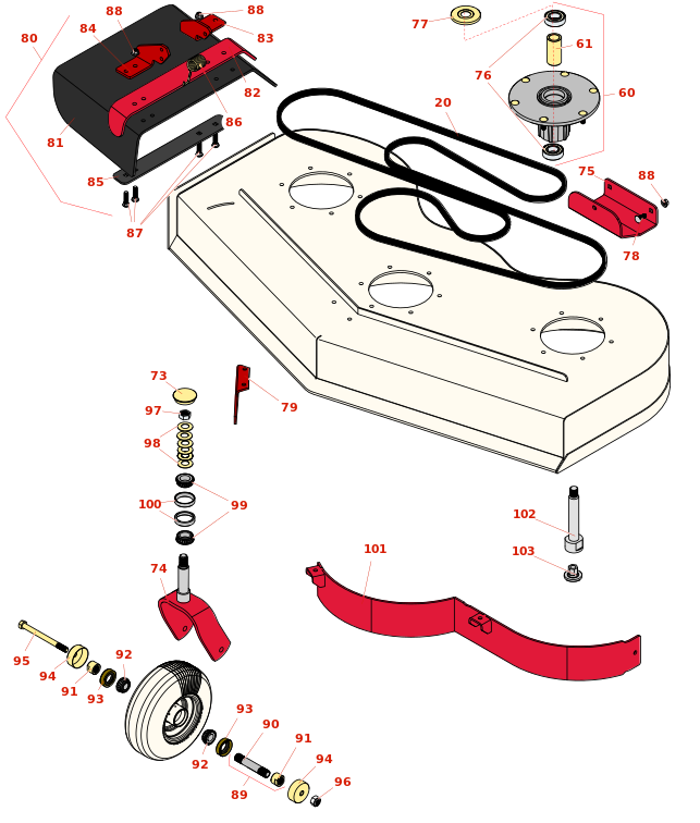 Toro GrandStand Mower 52in Deck Parts