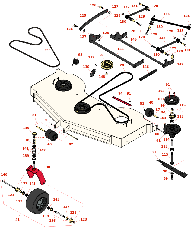 Toro Z Master Professional 5000 60in Rear Discharge Deck