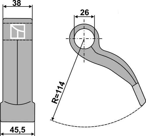 RDM Parts Hammerslagel egnet til Bomford 46398.01 - 42155.01