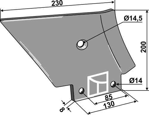 Counter-tine, right model