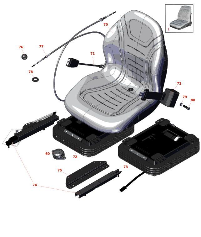 Toro Groundsmaster 4500-D Seat