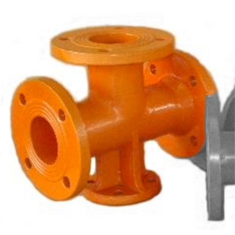 Leemco flanged tee - 3 x 3 x 3 tee flange x flange x flange w/ base