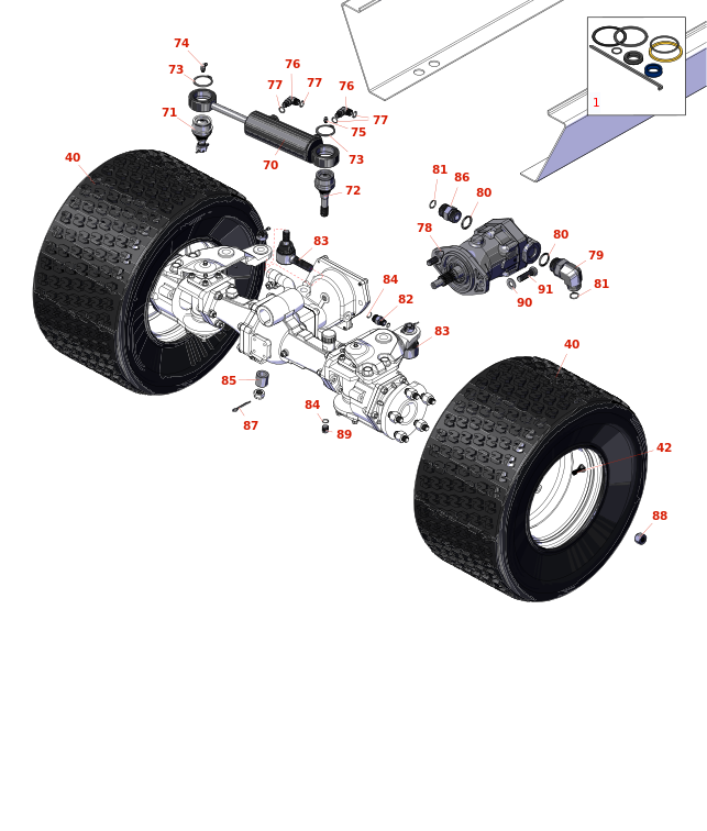 Toro Groundsmaster 4500-D Rear Axle