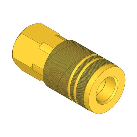 Coupler - brass 1/4 nptf w/ sv