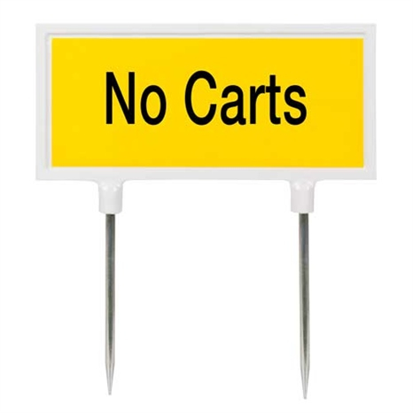 Sign - yellow no carts