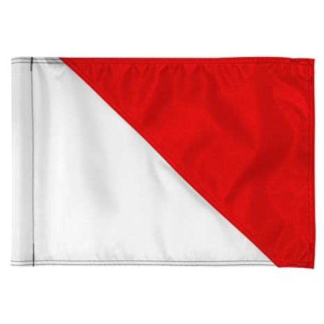 Kleine geruite  golf vlag - rood met wit