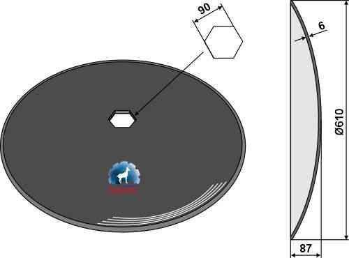 Plain disc Ø610x6 31-0721