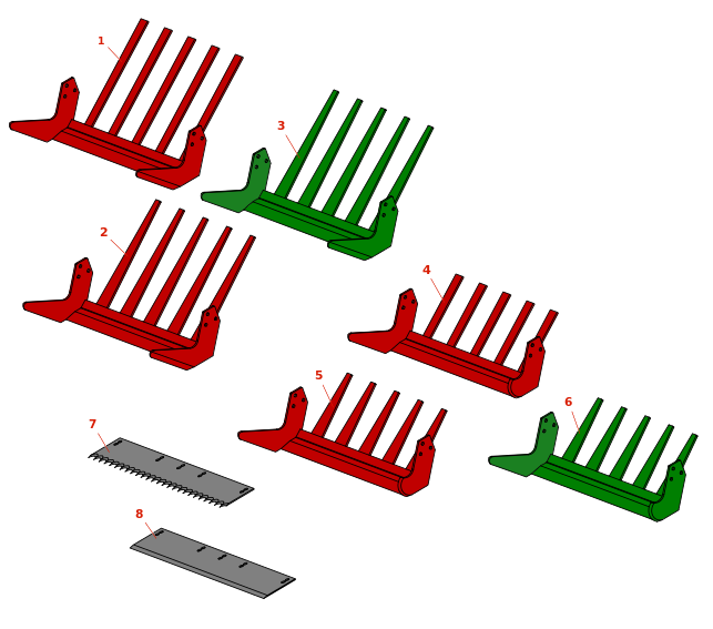 Trebro Auto Stack Harvester Sod Harvester Blades