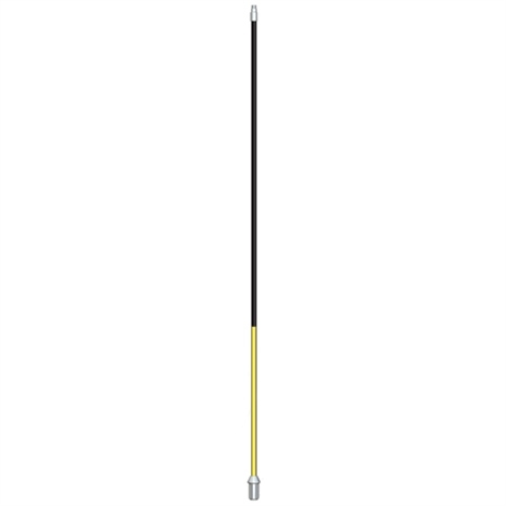 Flagsticks with bottom stripe 1/2" x 7' - set/9 black with yellow