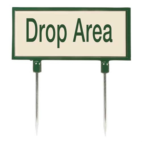 Sign - tan drop area