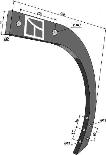 Tine fitting for Farmet Duolent 3002315 / 9002430