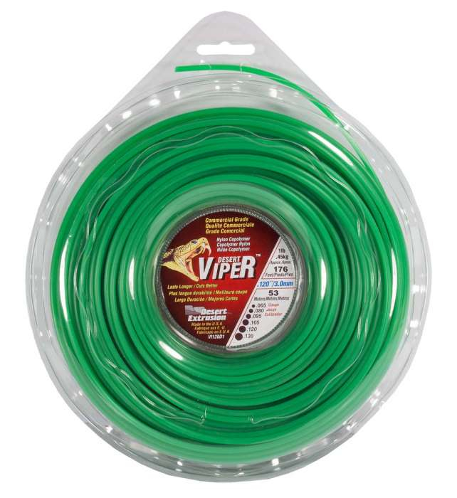 Trimmer line viper™ round green .120" / 3.0mm