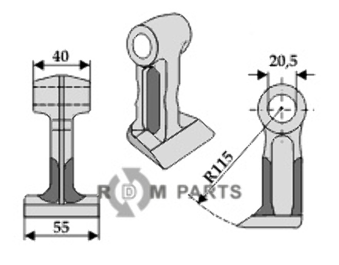 RDM Parts Hammerschlegel geeignet für Berti MT/3507