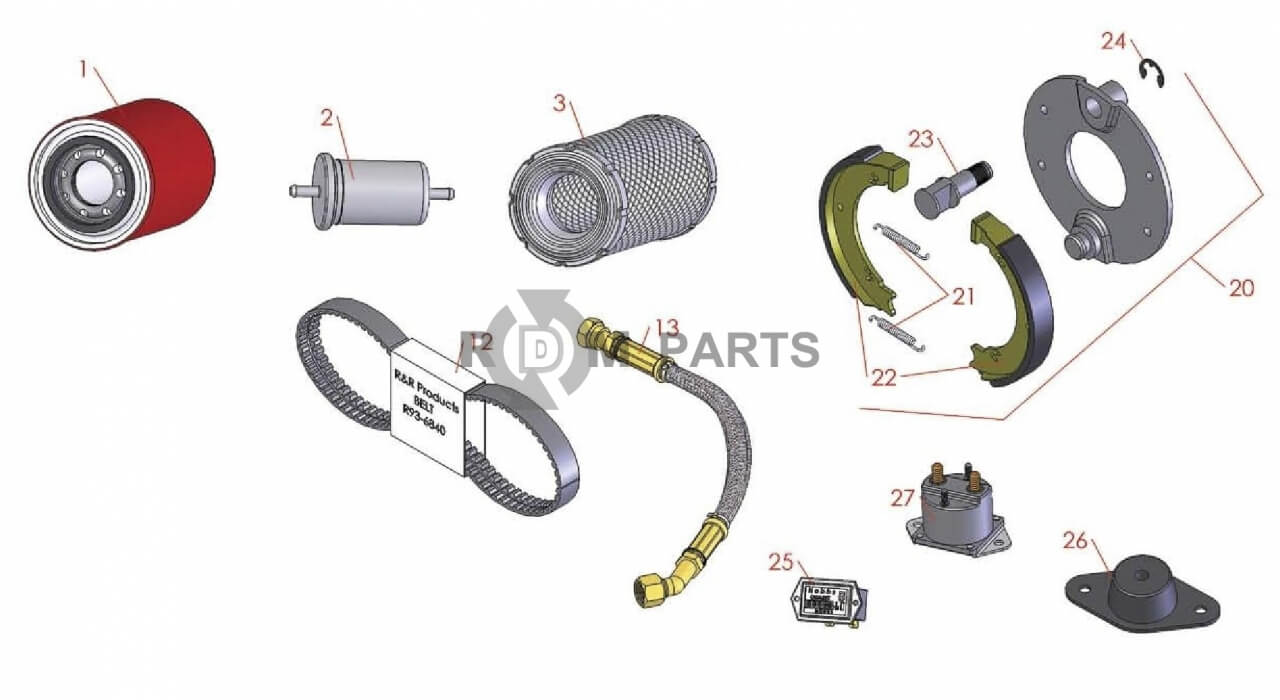 Replacement parts for Reelmaster 2300 & 2600 Traction unit parts