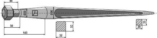 Frontladertand 900