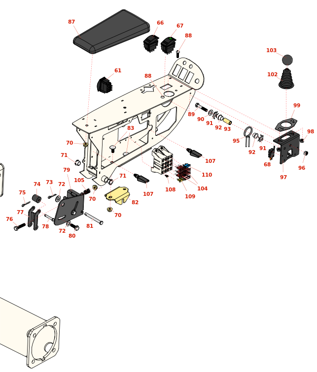 Toro Reelmaster 5510-D Joystick Bracket