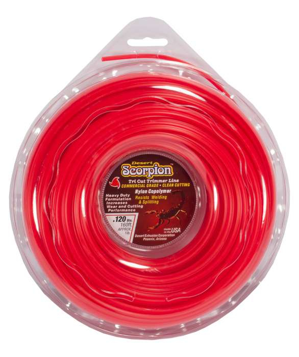 Trimmer line scorpion™ shaped red .120" / 3.0mm