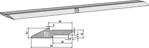 Schürfschiene 90 x 22 mm