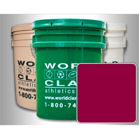 World class removable artificial turf paint - maroon - 5 gal.