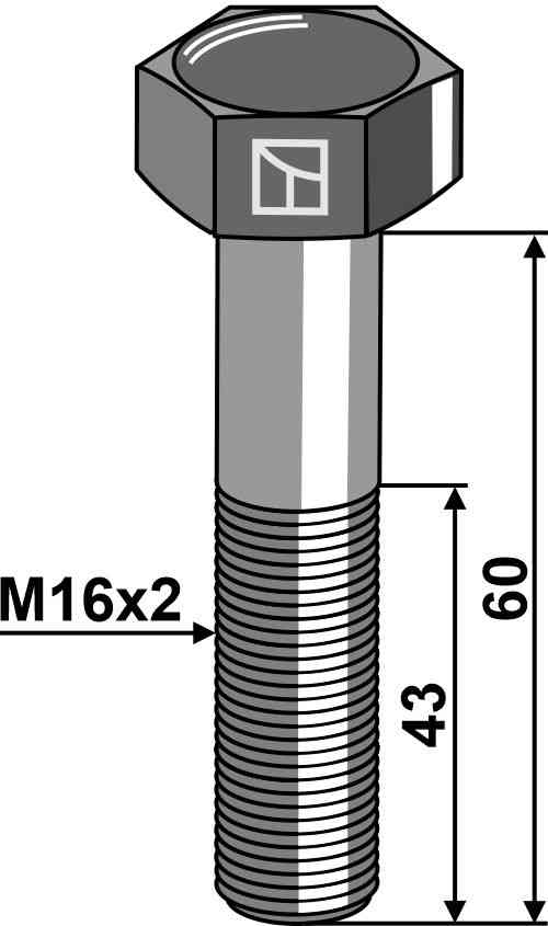 Zeskantmoer M16 zonder moer